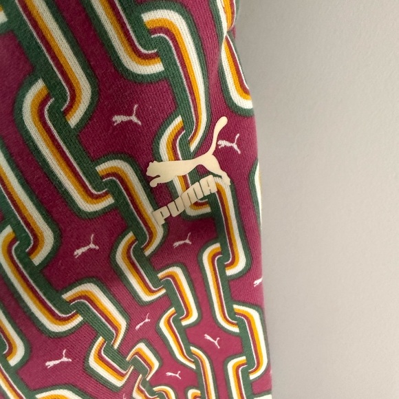 Puma Pink and Yellow Patterned Women's Joggers - Picture 4 of 8